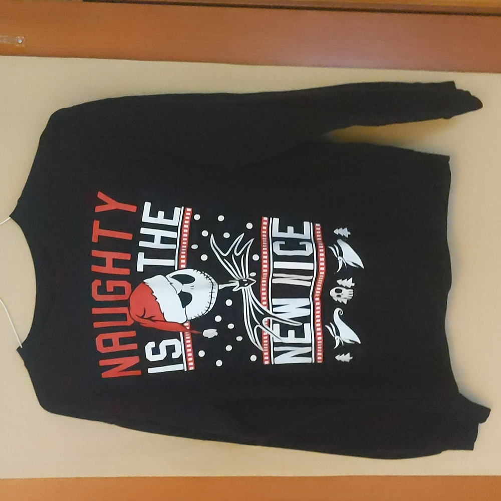 Nightmare Before Christmas Naughty New Nice Sweatshirt  Size Medium